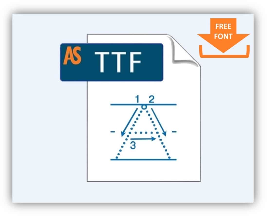 Alphastrokes free tracing font TTF icon