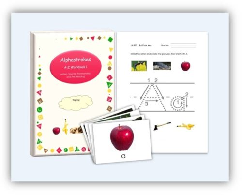 Alphastrokes free worksheets for learning the alphabet initial sounds and stroke orders