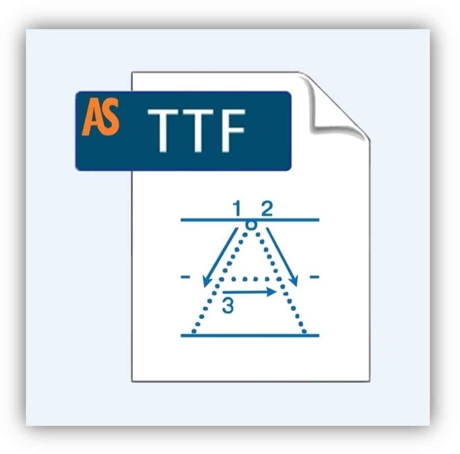 Tracing font with lines and arrows download free tracing font